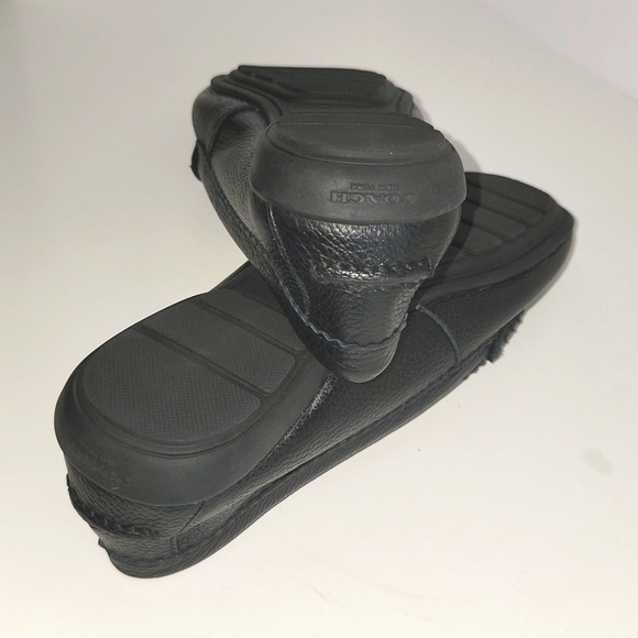 COACH ODETTE BLACK PEBBLED LEATHER LOAFER - Picture 8 of 11